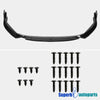 For 2019-2020 Toyota Corolla Glossy Black Front Bumper Lip Lower Spolier 3PCS