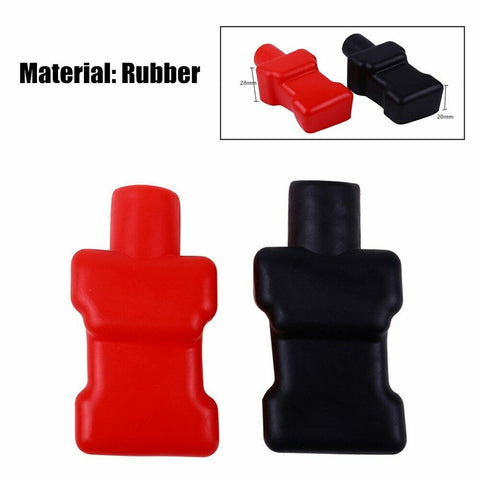2PCS Car Battery Negative Positive Terminal Covers Cap Boot Insulating Protector