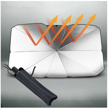 Multifunctional Car Umbrella Windshield Sun Shade Visor 57"x31" w/ Safety Hammer