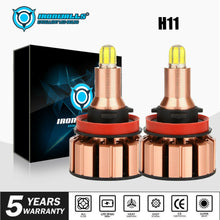 IRONWALLS H11 LED Headlight Bulbs Conversion Kit 2000W 300000LM 6000K Hi/Lo Beam