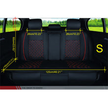 5 Seats Car Seat Cover Front+Rear Cushion PU Leather W/Pillow All Seasons Size S