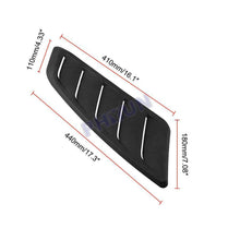 2x Car Front Hood Decorative Air Flow Intake Scoop Turbo Bonnet Vent Cover Black