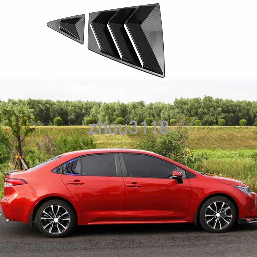 4pcs Rear Quarter Panel Window Side Louvers Vent Trim For 2020 Toyota Corolla