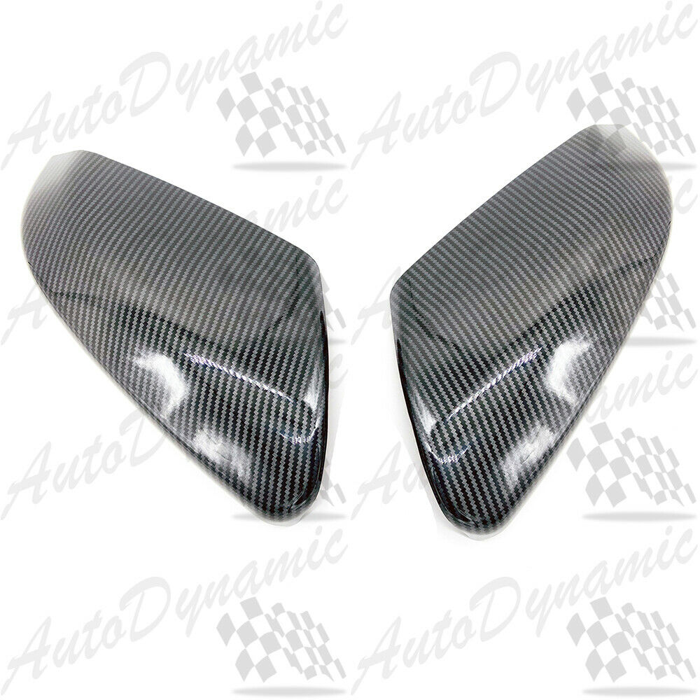Carbon Fiber Print Door Mirror Covers Fits 2016-2020 Honda Civic No Signal Light
