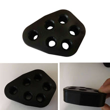 2PCS 6Holes Car Black Rubber Exhaust Tail Pipe Mount Bracket Hanger Insulator