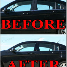 BLACK Pillar Posts for Nissan Rogue 14-20 8pc Set Door Cover Piano Trim