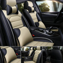 Deluxe PU Leather Car Seat Covers Waterproof 5 Seats Set for Toyota Corolla RAV4