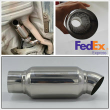 Chrome Stainless Steel Car Exhaust Sound Tuning Muffler Pipe 2'' to 2'' USA Ship