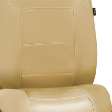 Highback Bucket Seat Covers Pair PU Leather For Auto Car SUV Van Beige