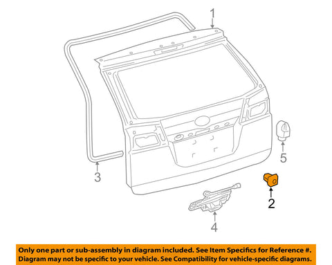 TOYOTA OEM-Lift Gate Cushion 75129AC010