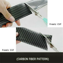 Car Door Sill Plate Threshold Matt Carbon Fiber Texture Vinyl Wrap Sticker Black