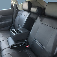 PU Leather Car Seat Covers Rear for Nissan 2095 Black/Gray