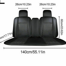 Black/Red 7pc Car SUV Seat Cover PU Leather 5-Seats Front+Rear Cushion & Pillows