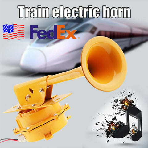 12V Super Loud All Metal Train Horn No Need Compressor for Truck / Boat / Lorry