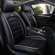 3D PU Leather Car SUV Seat Cover 5-Seats Front+Rear Cushion Black Universal Fit