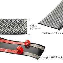 3D Carbon Fiber Texture Matte Black Vinyl Car Door Sill Wrap Sticker Decal Film
