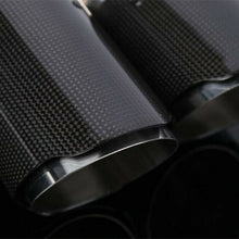 DIY 63mm Inlet Carbon Fiber Car Dual Exhaust Pipe Muffler Tip Cover Tail Throat
