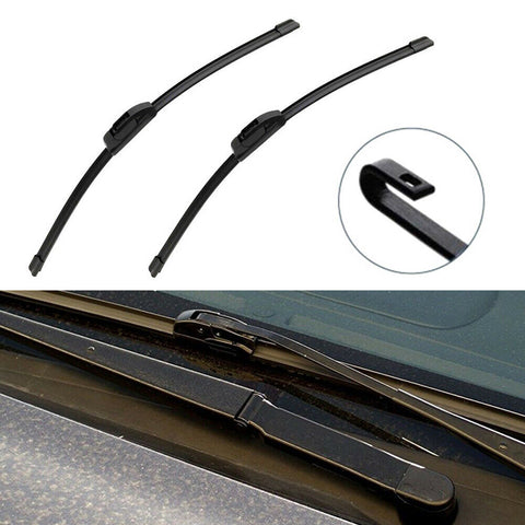 2x 22 inch U-Type Hook Car Rubber Rain Windshield Wiper Blade Refill Accessories
