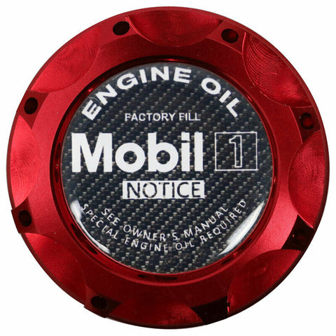 Red Metal Engine Oil Tank Cap Screw-in Cover Filter Aluminum For Toyota