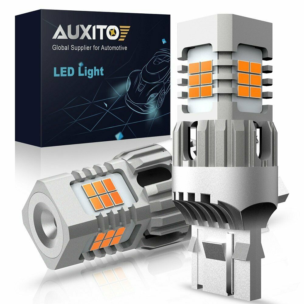 Amber 7440 Anti Hyper Flash LED Turn Signal Parking Light Bulbs Extreme Bright