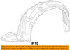 TOYOTA OEM 17-18 Corolla-Fender Liner Left 5387602660