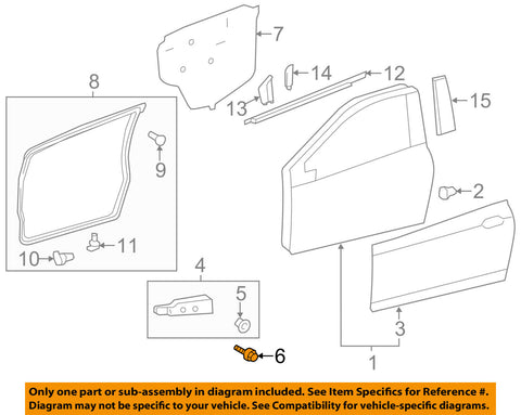 TOYOTA OEM Front Door-Stiffener Bolt 90119A0237
