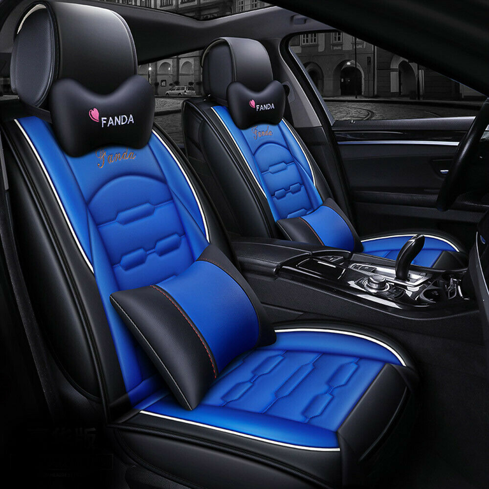 Auto Interior Car SUV Seat Cover Leather Protector Cushion Universal Front&Rear