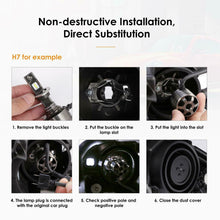 AUXBEAM H11 LED CANBUS Headlight Kit Low Beam Bulb Super Bright 70W 8000LM 6500K