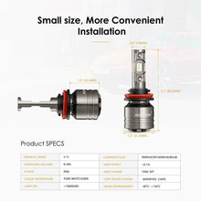 AUXBEAM H11 LED CANBUS Headlight Kit Low Beam Bulb Super Bright 70W 8000LM 6500K