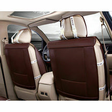 Car Seat Cover PU Leather 5-Seats Front+Rear Cushion W/Pillows Set Accessories