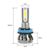 IRONWALLS H11 H8 H9 LED Headlight Kit Low Beam Bulb Super Bright 6000K White