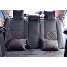 5 Seats Car Seat Cover Front+Rear Cushion PU Leather W/Pillow All Seasons Size S