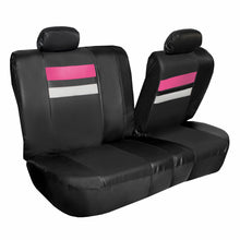 Universal Fit PU Leather Seat Covers Full Set For SUV Car Van Auto Pink Black