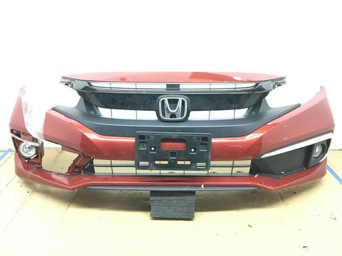 2019 2020 Honda Civic Semi Complete Front Bumper Cover Grille OEM Good 2dr