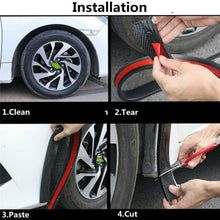 2x 150cm Car Carbon Fiber Look Fender Flare Flexible Mudguard Wheel Eyebrow Trim