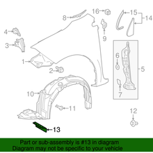 Genuine Toyota Fender Liner Pad 53852-02120
