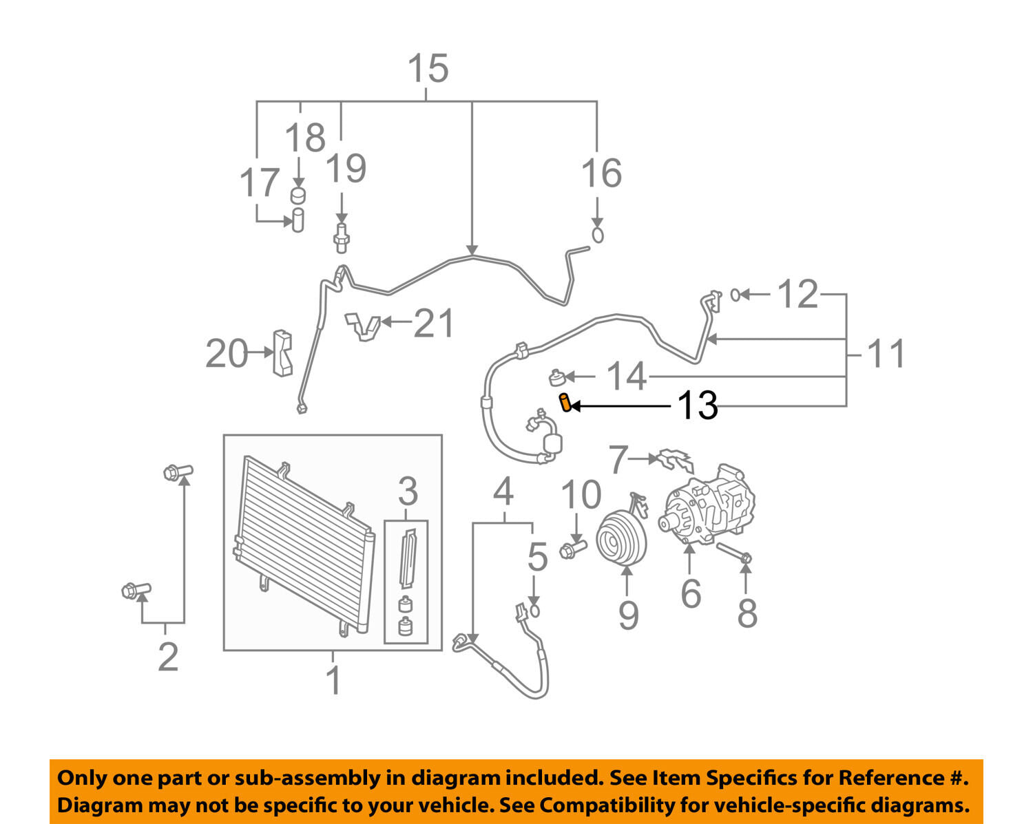 TOYOTA OEM A/C AC Condenser/Compressor/Line-Service Valve 8837430010