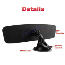 Universal Car Wide Flat Interior Rear View Mirror Suction Clip On Windshield x1
