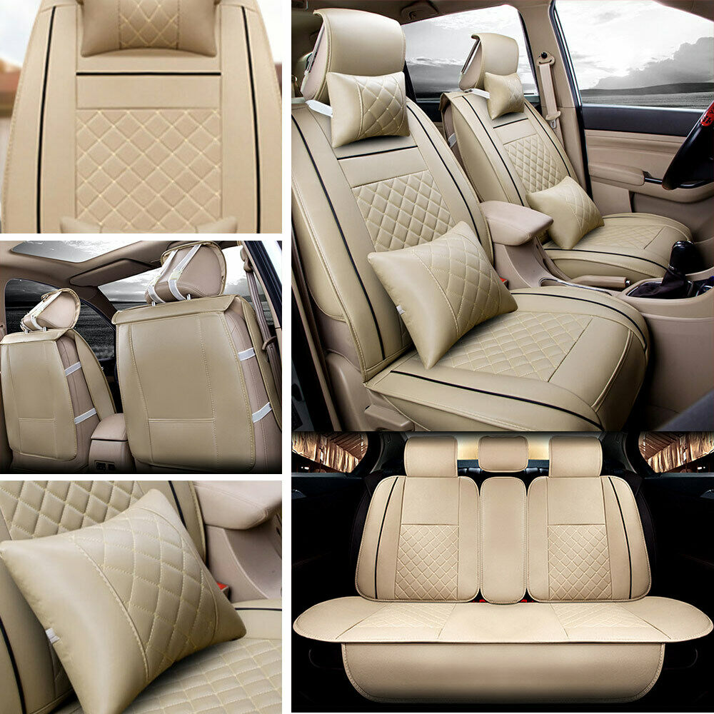 Universal Car Seat Cover Cushion Front & Rear Full Surround Protectors 11pcs Set