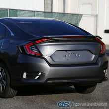 For 16-20 Honda Civic Smoke Glossy Black Tail Lights+LED DRL Sequential Signal