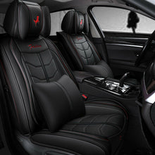 Comfortable 6D PU Leather Car Seat Covers Universal 5-Sit Cushions w/Pillows US