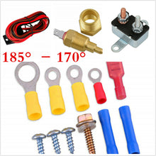 1 Set Car Electric Fan Wiring Installation Tool Kit 185° Thermostat 60 Amp Relay