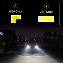 2X H4 H7 H11 9005 9006 CSP LED Headlight + RGB Bluetooth Phone Control