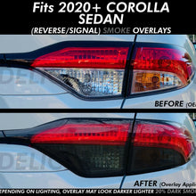 For 2020-21 Corolla Sedan SMOKE Tail Light Rear Overlay PreCut Tint Vinyl Decal