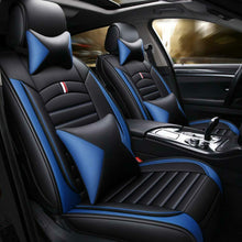 Deluxe PU Leather Non-Slip Car Seat Covers Cushion Pad Front Rear Protector Set