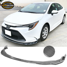 Fits 20-21 Toyota Corolla LE Front Bumper Lip Spoiler Carbon Fiber Print