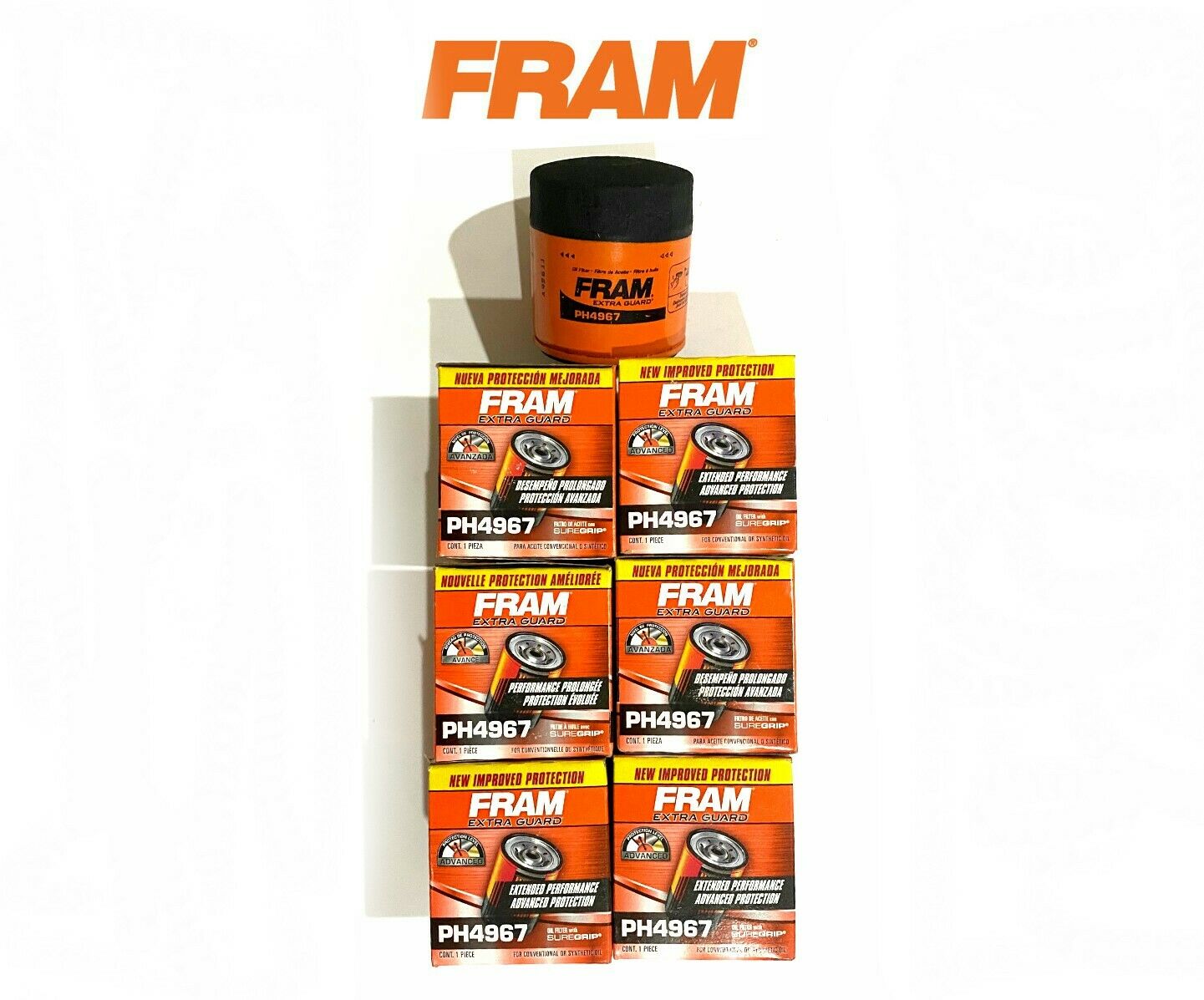 CASE OF 6 Oil Filter PH4967 FRAM Engine -Extra Guard Fits Toyota, Lexus