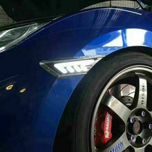 For 2016-2020 Honda Civic Black LED Strip Front Bumper Side Marker Signal Lights