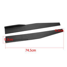 Auto Car 74.5cm Carbon Fiber Side Skirts Rocker Splitters Diffuser Winglet Wings