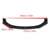 Front Bumper Lip Spoiler Lower Splitters Trim For Honda Civic Sedan 4DR 2016-18